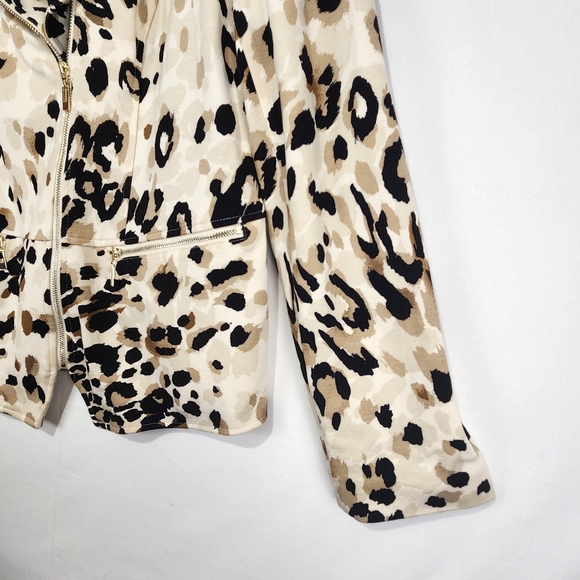 Chico's Leopard Print Women's Jacket Size M (1) - Picture 5 of 12